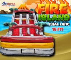 Fire Island 18 Foot Dual Lane Water Slide