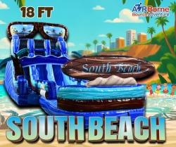 18 Foot Dual Lane South Beach Waterslide