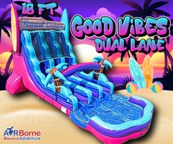 18 Foot Dual Lane Good Vibes Waterslide