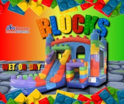 Blocks Bounce House Wet/Dry